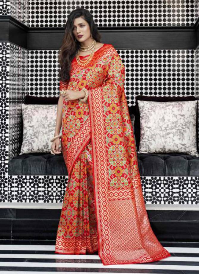 Kalakari Silk Handloom Weaving Exclusive Wedding & Party Wear Sareees Collection 107001-107006
